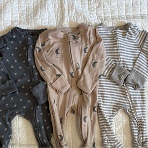 Cloud Island Baby Footies pajamas - Bundle Set of 3